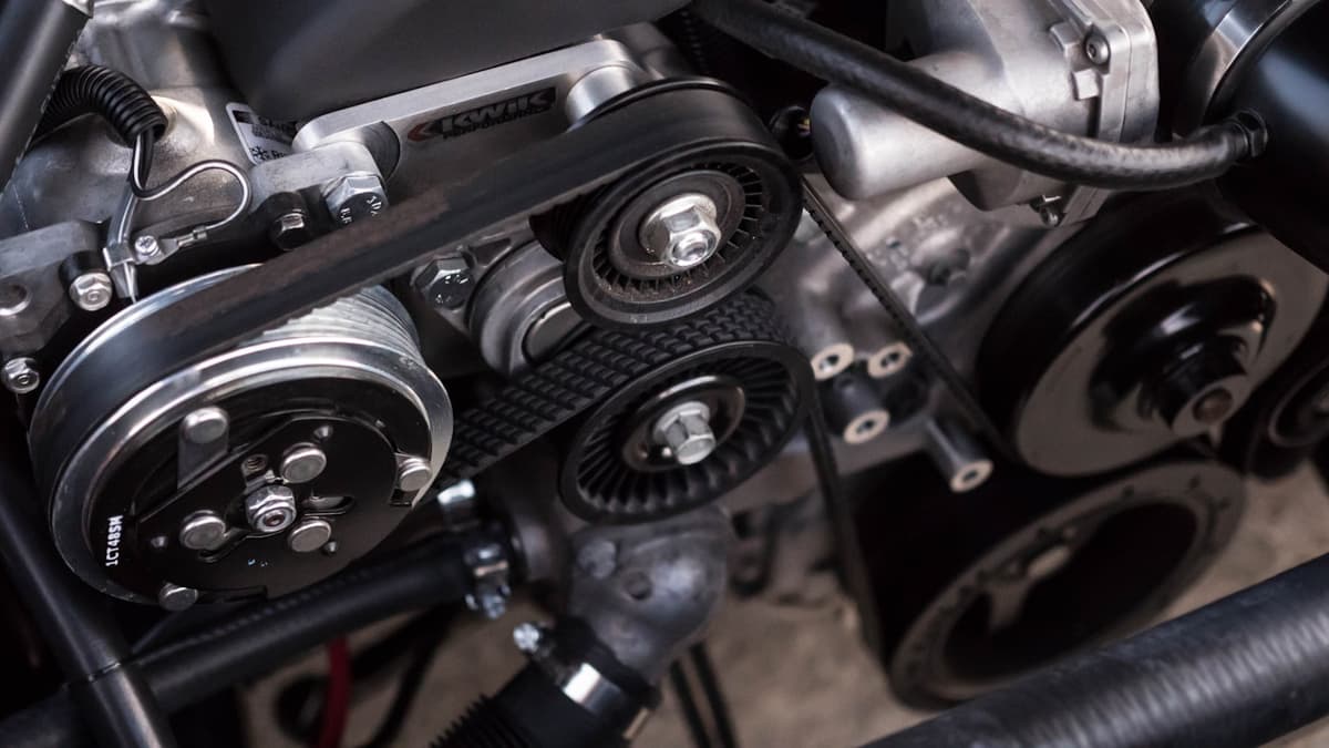Pièce moteur en gros plan